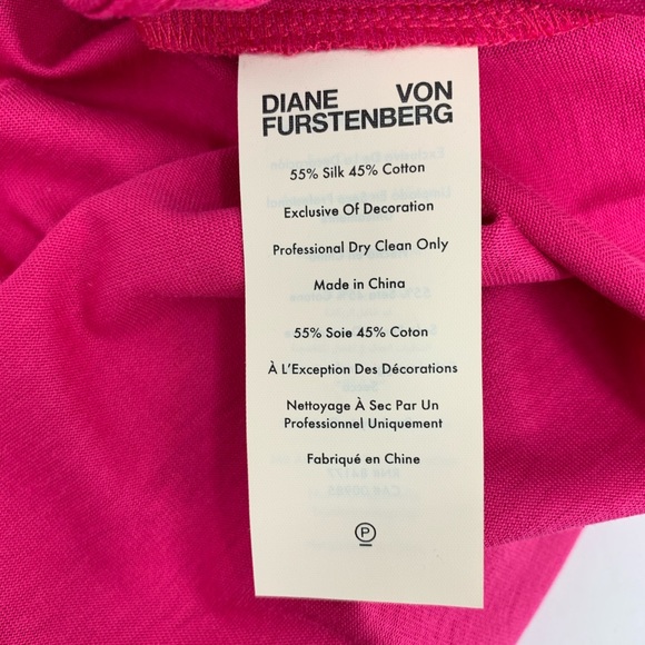 DVF Diane von Furstenberg New Julian two cabaret pink wrap dress new L 12 14 - Picture 5 of 5